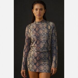 Zara Trafaluc, snakeskin print crew neck top only